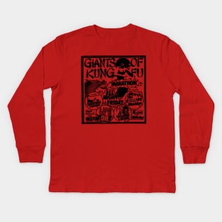 Kung Fu Marathon Kids Long Sleeve T-Shirt